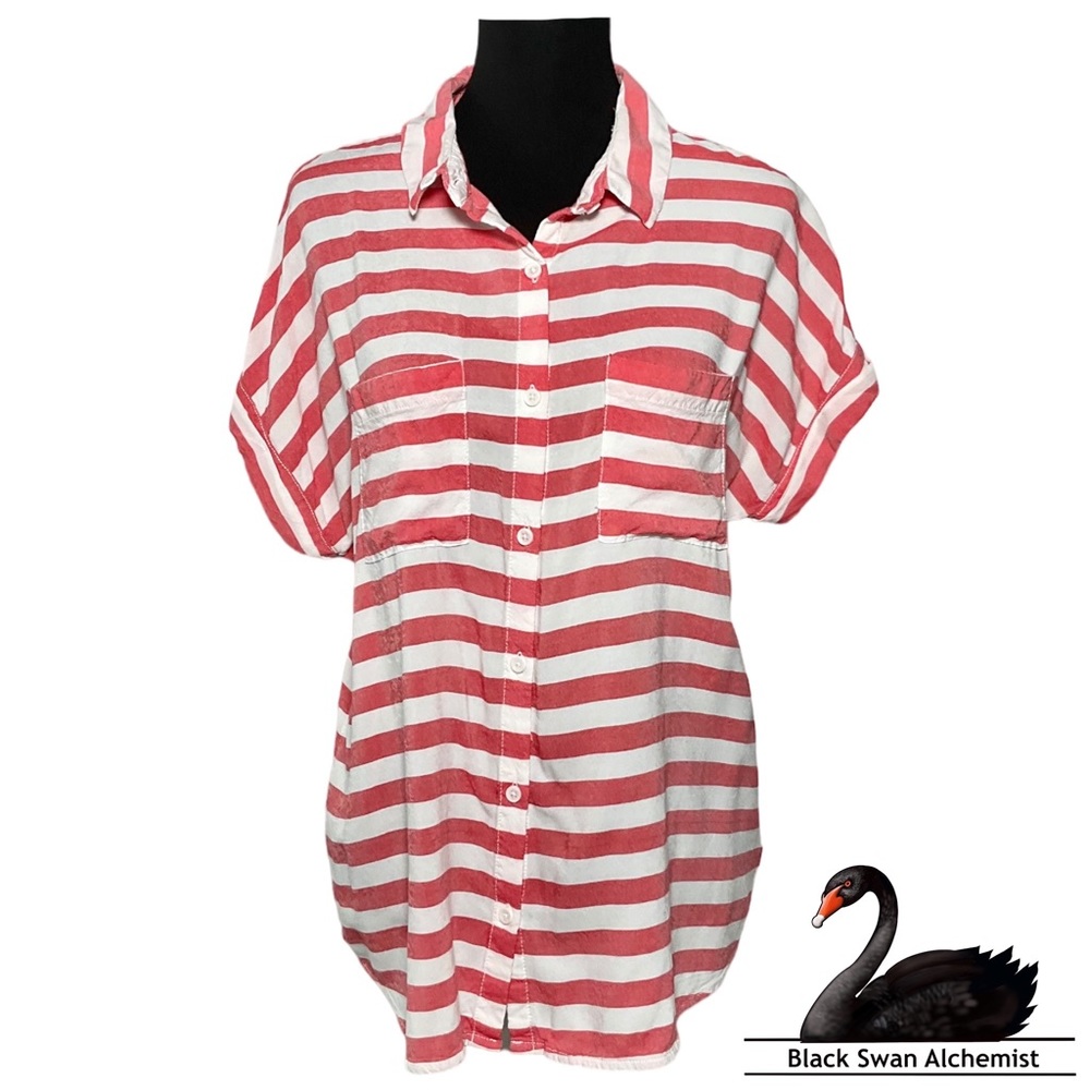 BEACHLUNCHLOUNGE COLLECTION Striped Button Down XL